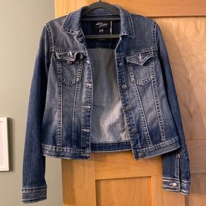 EUC silver jean jacket